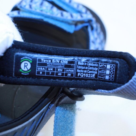 Teva SZ 9 Blue Mirage TIRRA Adjustable Strap Outdoor Hiking Water Sports Sandals - Picture 9 of 12